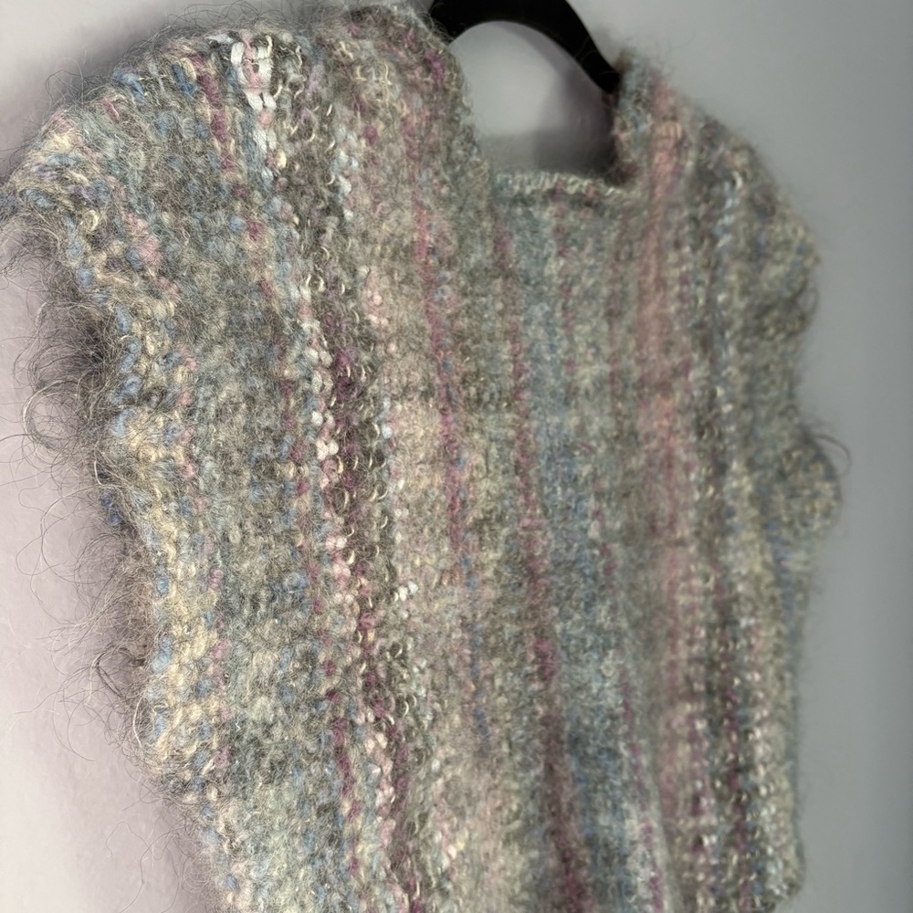 SOLD Vintage Bohemian Mohair Sweater Vest Top / Doen Christy Dawn Magnolia Pearl - Picture 6 of 6